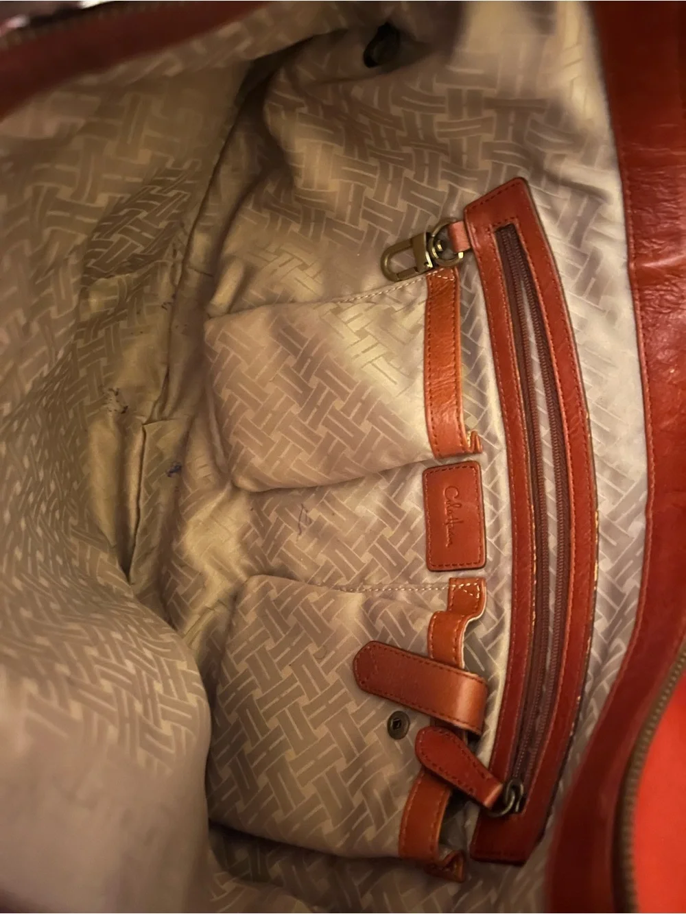 Cole Haan Cognac Leather Shoulder Hobo Bag